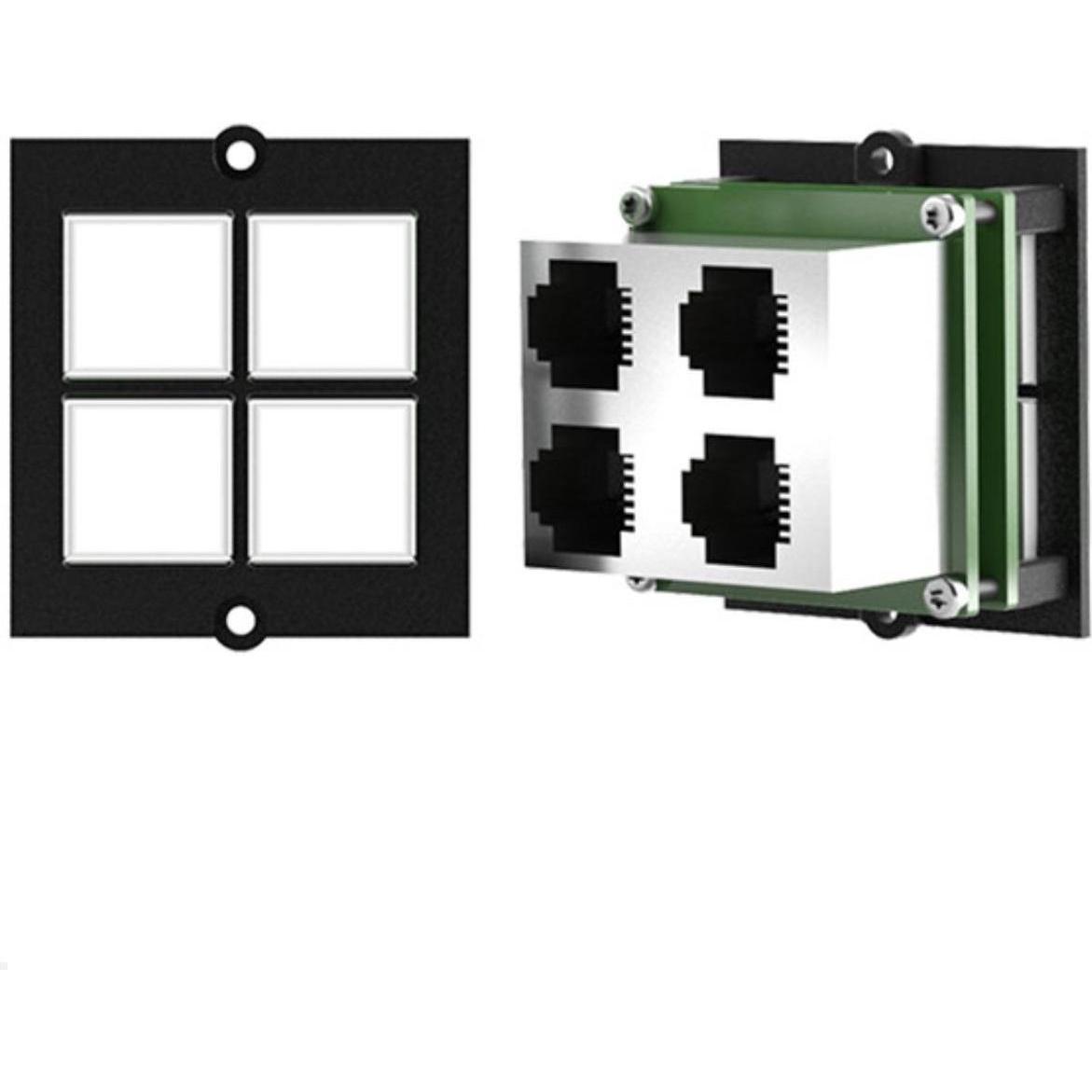 Bachmann, Steckdosenleiste, Rahmen 4xTaster 4xRJ11 (4 x)