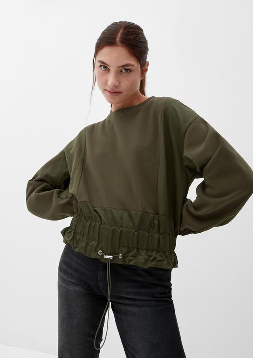 Produktbild s.Oliver Sweatshirt Sweatshirt mit Nylon-Details (L)