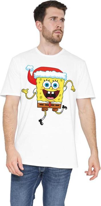 Immagine prodotto Spongebob Squarepants Maglietta Natale Cappello da Babbo Natale Uomo (4XL)
