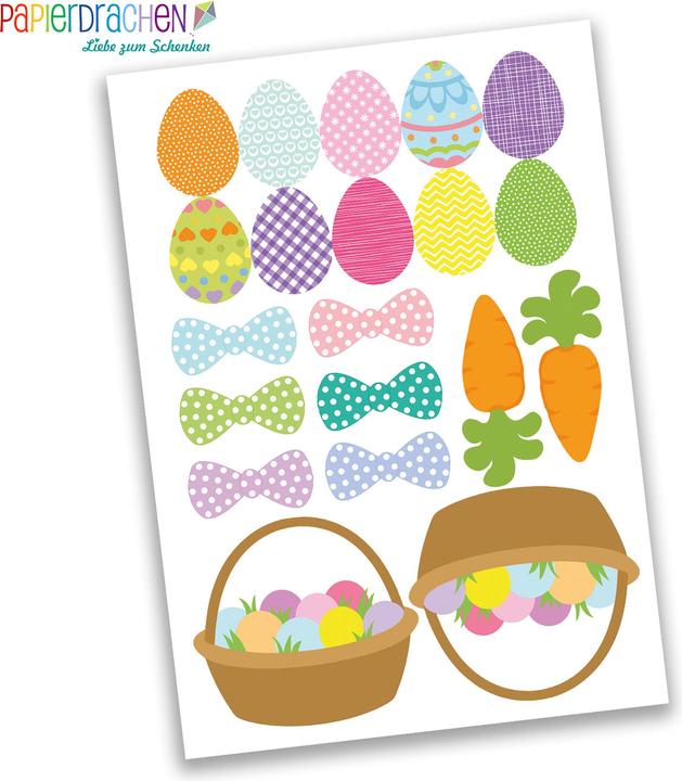 Papierdrachen Sacchetti fai da te per coniglietti di Pasqua colorati