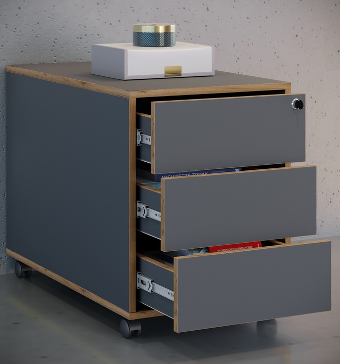 Image du produit VCM Büro Rollcontainer Salia 3 Schublade (50 x 39 x 70 cm)