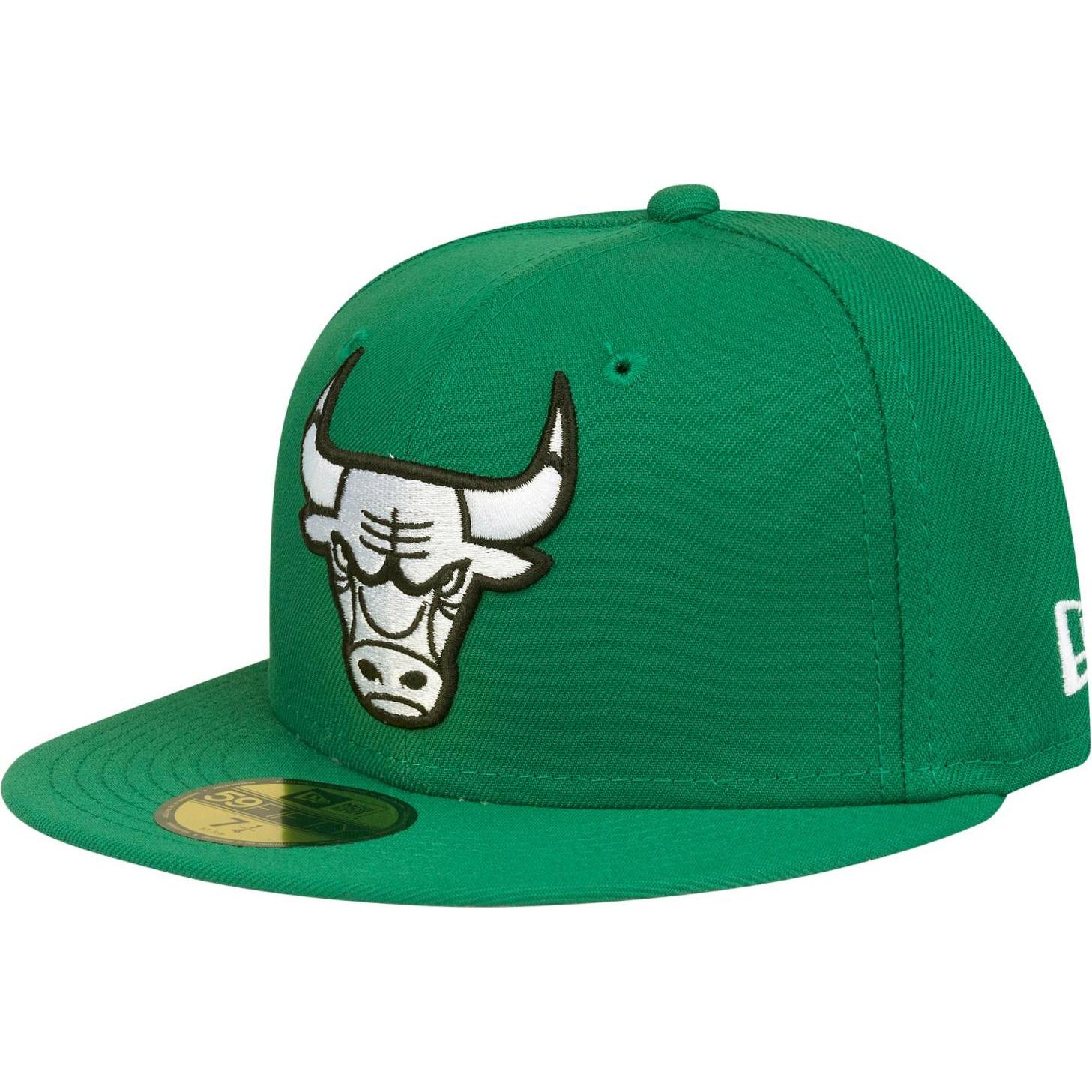 New Era, Herren, Cap, 59Fifty Fitted Cap - CHAMPIONS Chicago Bulls - 7 1/8, Grün, (7 1/8)