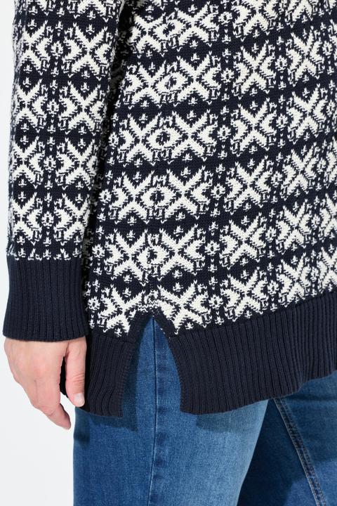 Produktbild Ulla Popken Pullover, Schneeflocken, Rollkragen, Langarm (58)