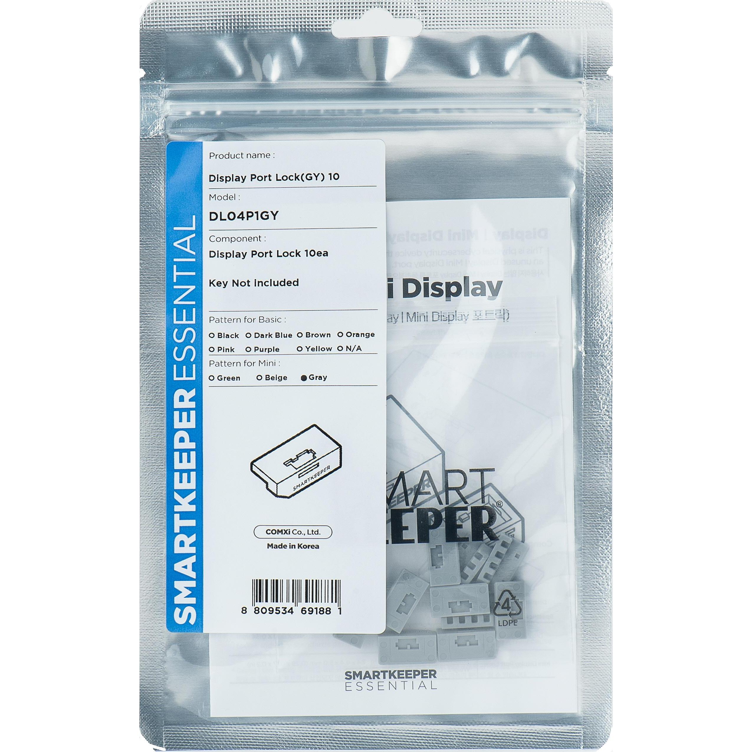Smart Keeper Mini Display Port Blocker grau 10 Stk., Notebook Security, Grau