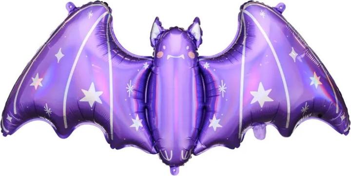 Partydeco Palloncino in foil pipistrello Halloween viola (1 x)