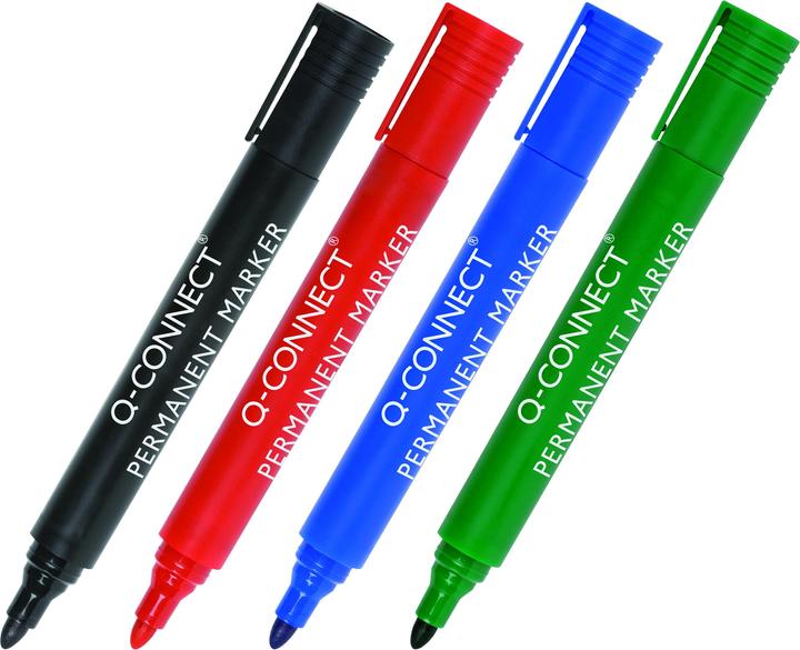 Image du produit Q-Connect Marqueur permanent à pointe ogive (Rouge, 2 mm, 1 x)