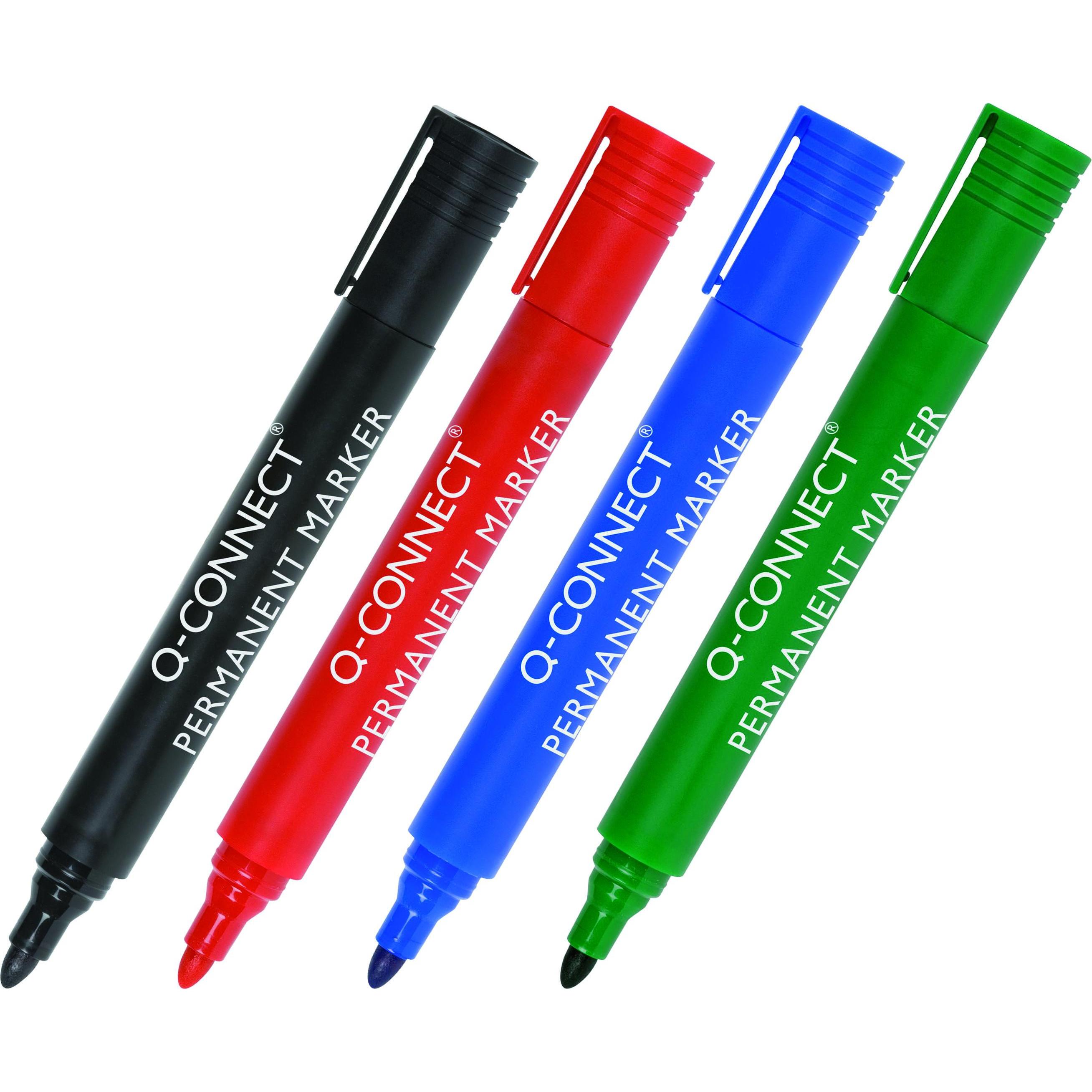Q-Connect, Marker, Permanent Marker mit Rundspitze (Rot, 2 mm, 1 x)