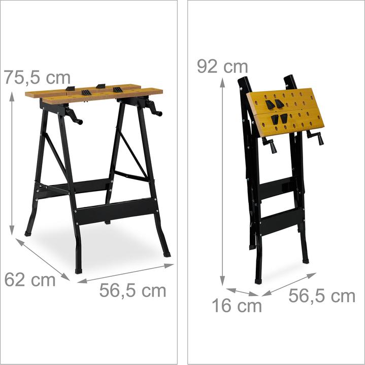 Produktbild Relaxdays Werkbank (56.50 cm, 62 cm)