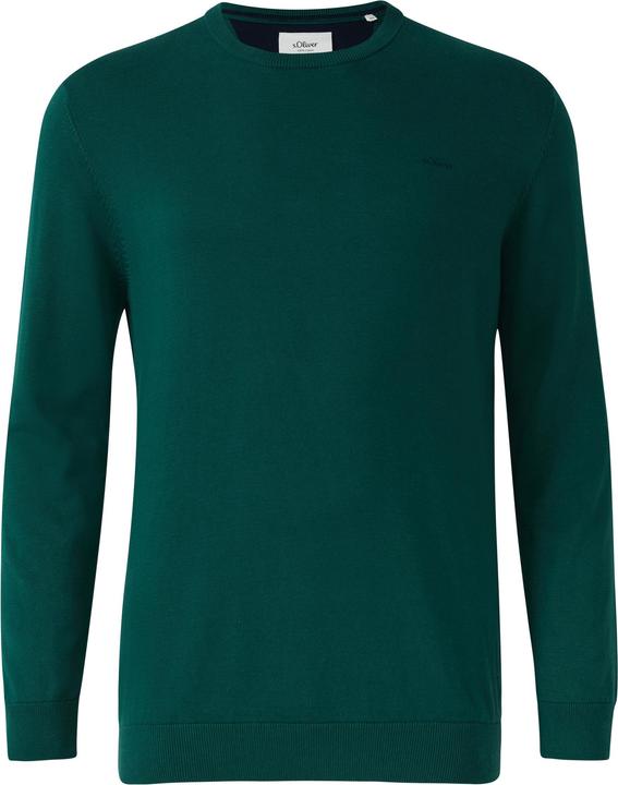 Produktbild s.Oliver Strickpullover Baumwollpullover mit Logo-Stickerei (3XL)