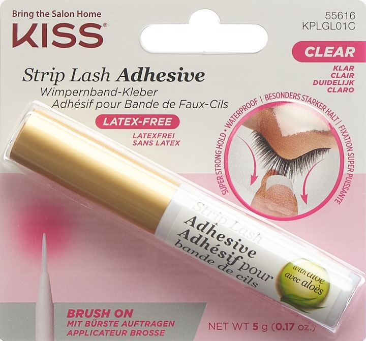 Actual product image KISS 24 HR Strip Eyelash adhesive clear (Mascara)