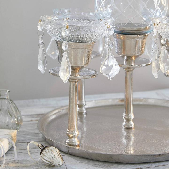 Immagine prodotto Loberon Candeliere Shaws argento/chiaro