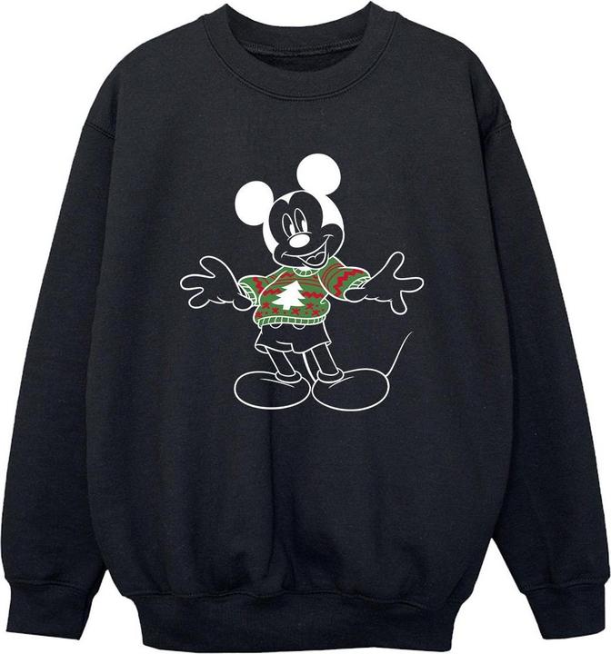 Actual product image Disney Boys Mickey Mouse Christmas Jumper Sweatshirt (104)