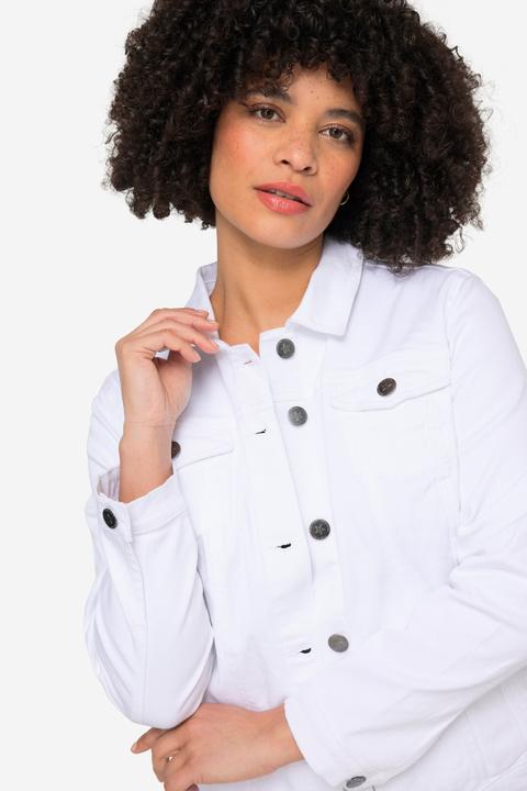 Image du produit Angel of Style Veste en jean Frieda à effet délavé, col chemise et manches longues (50)