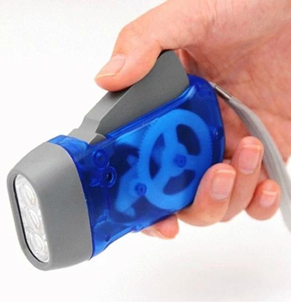 Actual product image JTI Hand-operated LED torch - Green