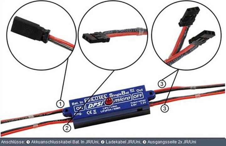 Produktbild Hacker DPSI Micro SingleBat 5,9/7,2 V JR