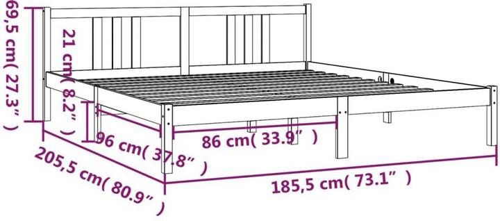 Image du produit vidaXL Bettrahmen (180 x 200 cm)