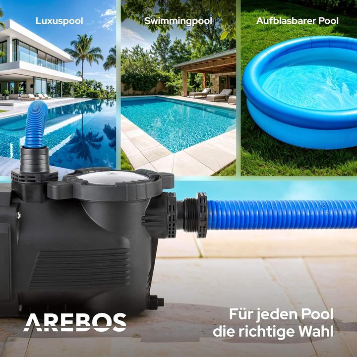 Produktbild Arebos Schwimmbadpumpe