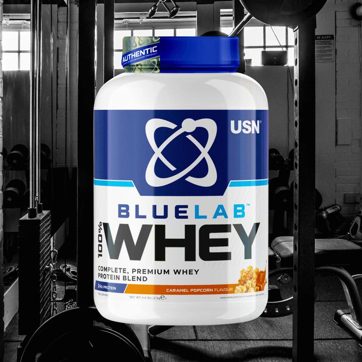 Actual product image USN Blue Lab 100% Whey Protein (Caramel popcorn, 1 x, 2000 g)