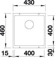Immagine prodotto Blanco Linea secondaria 400-U (Lavello sottopiano, 46 cm, 43 cm)