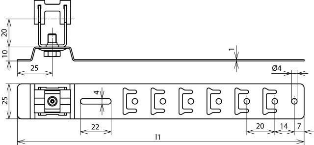 Produktbild Dehn Dachleitungshalter UNIgrip NIRO H 20mm 206229