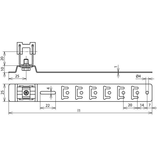 Thumbnail - Dehn Dachleitungshalter UNIgrip NIRO H 20mm 206209, SAT Zubehör
