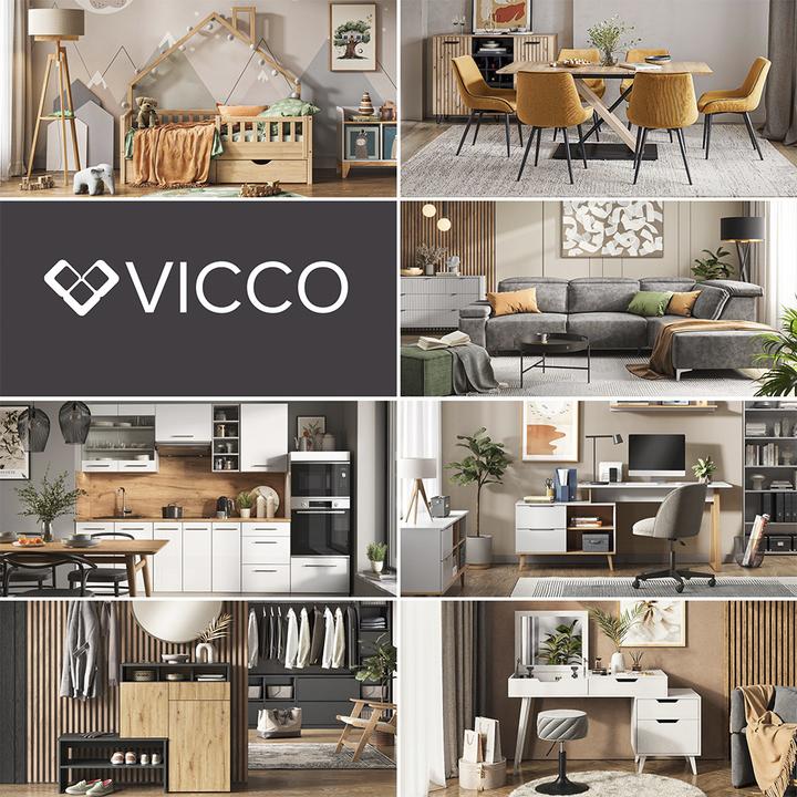 Produktbild Vicco Rollcontainer Ansel, Weiss/Sonoma, 60 x 40 cm mit Schubladen