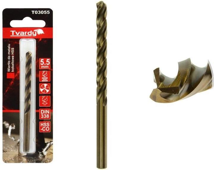 Actual product image Tvardy HSS M35 5.5 mm cobalt metal drill bit (5.5 mm)