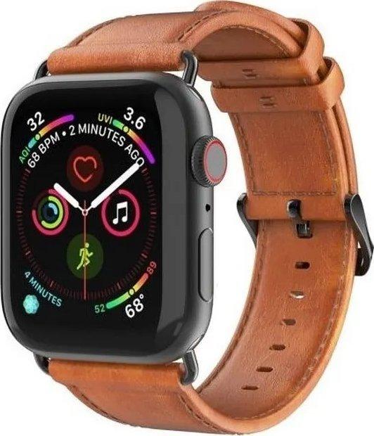 Actual product image Dux Ducis YA Strap (38 mm, 40 mm, 41 mm, Genuine leather, Apple Watch Series 1, Apple Watch Series 2, Apple Watch Series 3, Apple Watch Series 4, Apple Watch Series 5, Apple Watch Series 6, Apple Watch Series 7, Apple Watch Series 8, Apple Watch Series 9, Apple Watch SE)