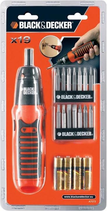 Actual product image Black & Decker Battery screwdriver set (Rechargeable battery operated)