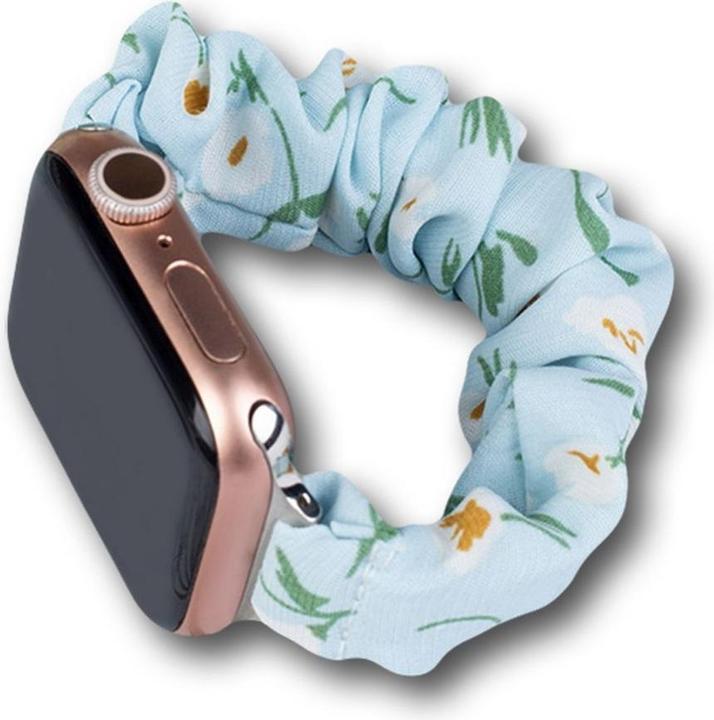 Actual product image Hurtel Fabric Watch 7 band 7/6/5/4/3/2 / SE (41/40 / 38mm) strap bracelet bracelet with elastic blue