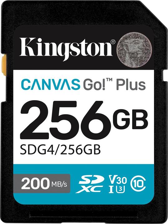 Produktbild Kingston Card Canvas Go Plus SDG4 (256 GB, SDXC, U3, UHS-I)