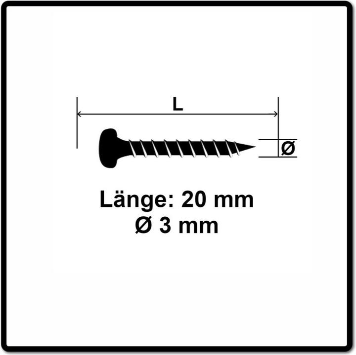 Produktbild Fischer Power-Fast II FPF II Spanplattenschraube 3,0x20 mm 200 Stück ( 670058 ) Pan Head mit Torx (200 Schrauben pro Stück)