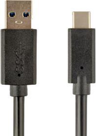 Actual product image Hamlet XCU3A-UC31-MM10 USB cable 1 m USB 3.2 Gen 1 (3.1 Gen 1) USB C USB A Black (1 m)