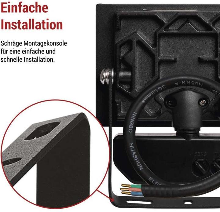 Produktbild Emos LED-Flutlicht TAMBO mit Bewegungssensor, 10 W, 1000 lm, schwarz (1000 lm, IP54)