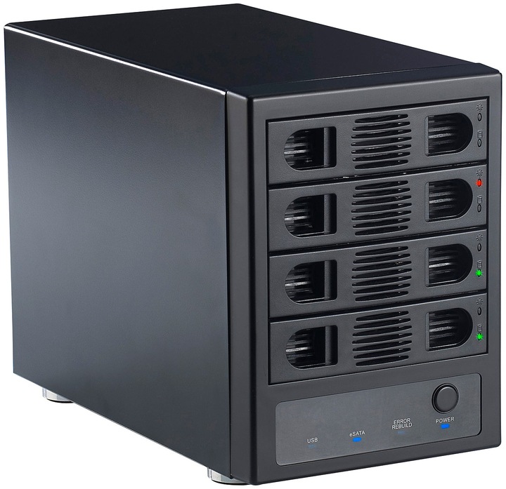 Image du produit Xystec Boîtier pour 4 disques durs 3,5" SATA avec USB 3.0, eSATA & RAID (3.5")