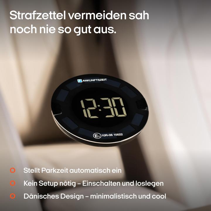 Productafbeelding Ooono P-DISC 3 (New) - Elektronische Parkscheibe Solar mit Zulassung fürs Auto - Automatische Digita
