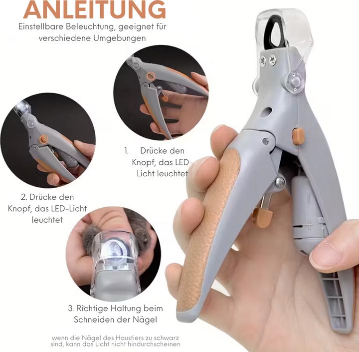 Produktbild Suba Krallenschere mit LED (Hund, Katze)