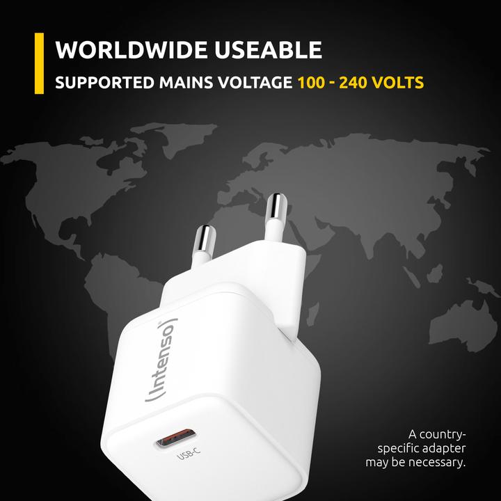 Produktbild Intenso 1x USB-C GAN Adapter weiss (30 W, 1 Port)