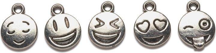 Immagine prodotto VBS Ciondolo con ciondolo "Emoticon", set di 5 pezzi (Metallo)
