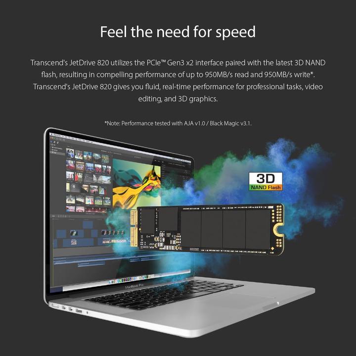 Produktbild Transcend JetDrive 820 (480 GB, M.2 2280)