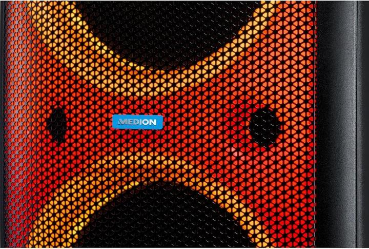 Productafbeelding Medion P61080 party geluidsinstallatie partyspeakers incl. microfoon, karaoke, oplaadbare batterij (4 h, Elektrische stroom)