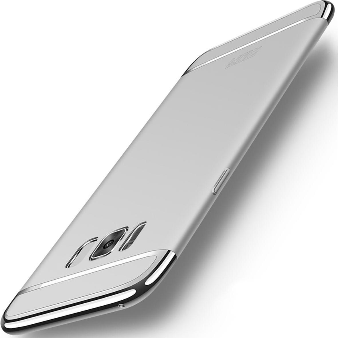 König Design Handy Hülle Schutz Case für Samsung Galaxy S8 Bumper 3 in 1 Cover Chrom Silber (Samsung Galaxy S8+), Smartp...