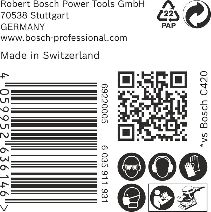 Actual product image Bosch Professional Zubehör Accessories 2608901664 Sanding paper for orbital sander 180 grain ( (Grain size 180)