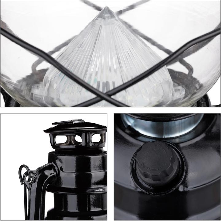 Image du produit Relaxdays Lampe-tempête LED (15 x 11,5 x 24 cm, 1 x)