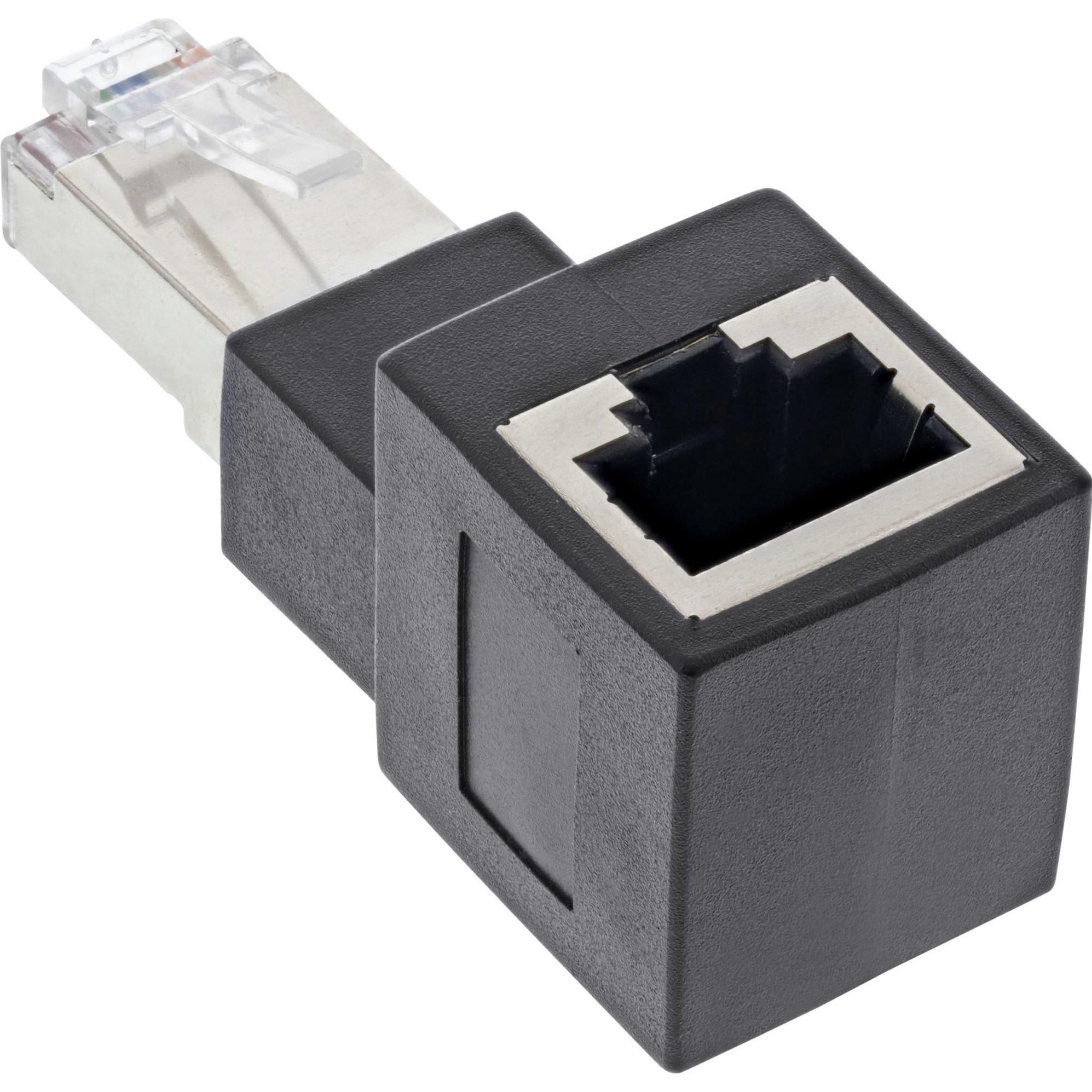 Thumbnail - InLine RJ45 Adapter Cat.6A (Ethernet, RJ45 (1x)), Netzwerkadapter, Schwarz