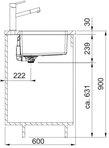 Produktbild Franke Maris MRX 110-45 (Unterbauspüle, 49 cm, 44 cm)