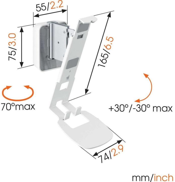 Actual product image Vogels Sound 4201 (1 pcs., Wall installation, Pivoting, Tiltable)