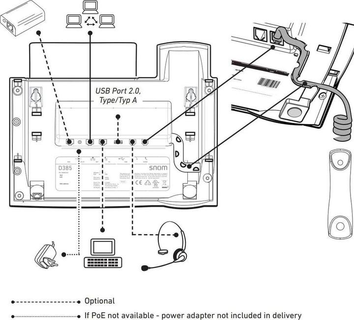 Productafbeelding Snom Bureautelefoon D385N Zwart
