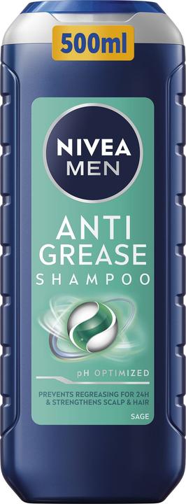 Image du produit NIVEA Shampoo mit Salbei für fettiges Haar für Herren (Antifettshampoo) Farbton: 500 ml (500 ml)