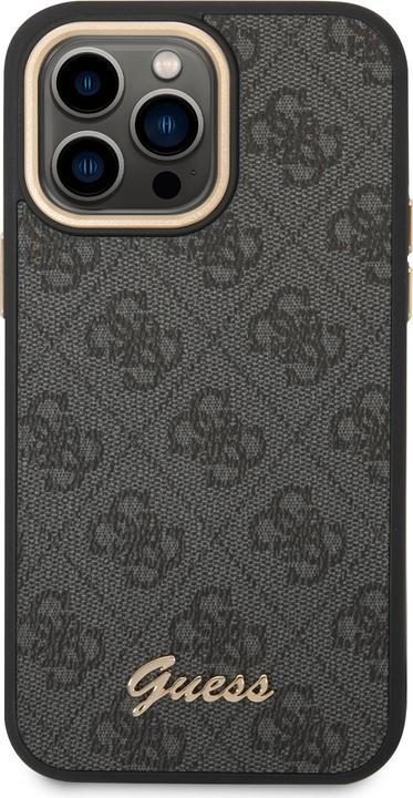 Produktbild Guess GUHCP14LHG4SHK iPhone 14 Pro 6,1" czarny/black hard case 4G Vintage Gold Logo (Apple iPhone 14 Pro)